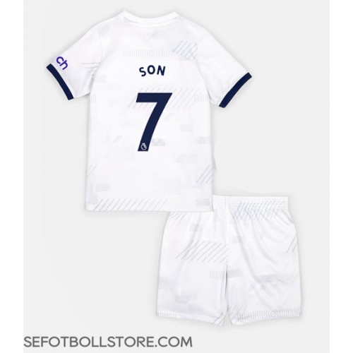 Tottenham Hotspur Son Heung-min #7 Replika babykläder Hemmaställ Barn 2023-24 Kortärmad (+ korta byxor)
